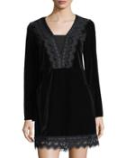 Velvet Lace-trimmed