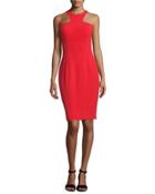 Sleeveless Cut-in Sheath Cocktail Dress