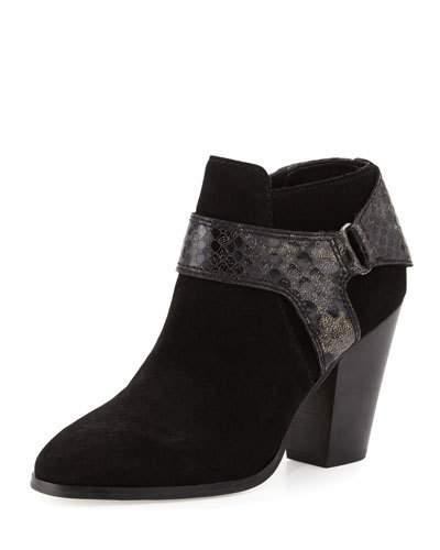 Selita Suede Python-print Bootie