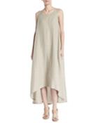 Tropez Crewneck Sleeveless Linen