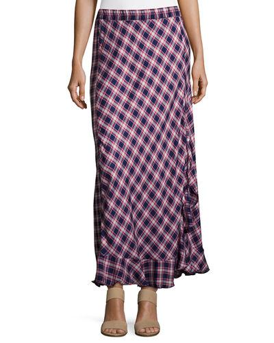 Plaid Flounce-hem