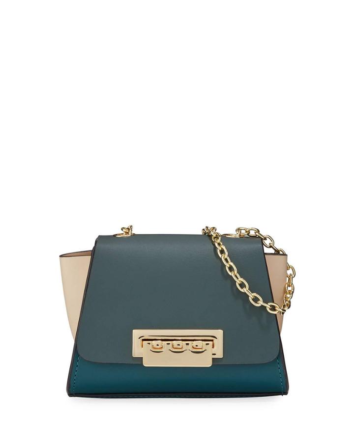 Eartha Mini Colorblock Leather Chain Crossbody Bag
