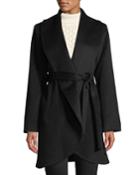 Curve-front Wool-cashmere Clutch Coat