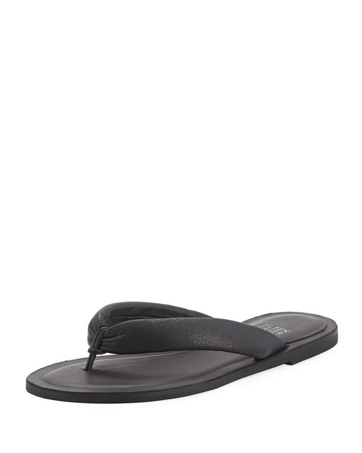 Flue Flat Washed Leather Thong
