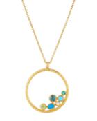 Limited Edition Pointelle Hue Open Circle Pendant Necklace