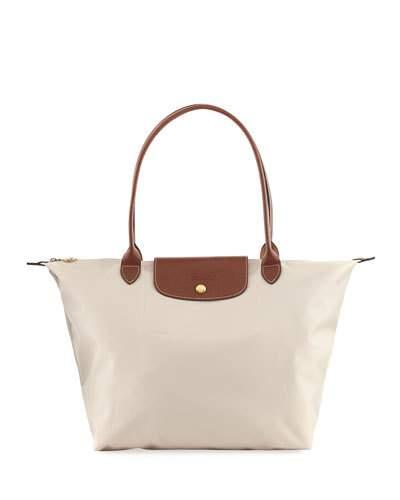 Le Pliage Large Tote Bag, Cream