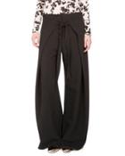Wide-leg Wrap-front Trousers