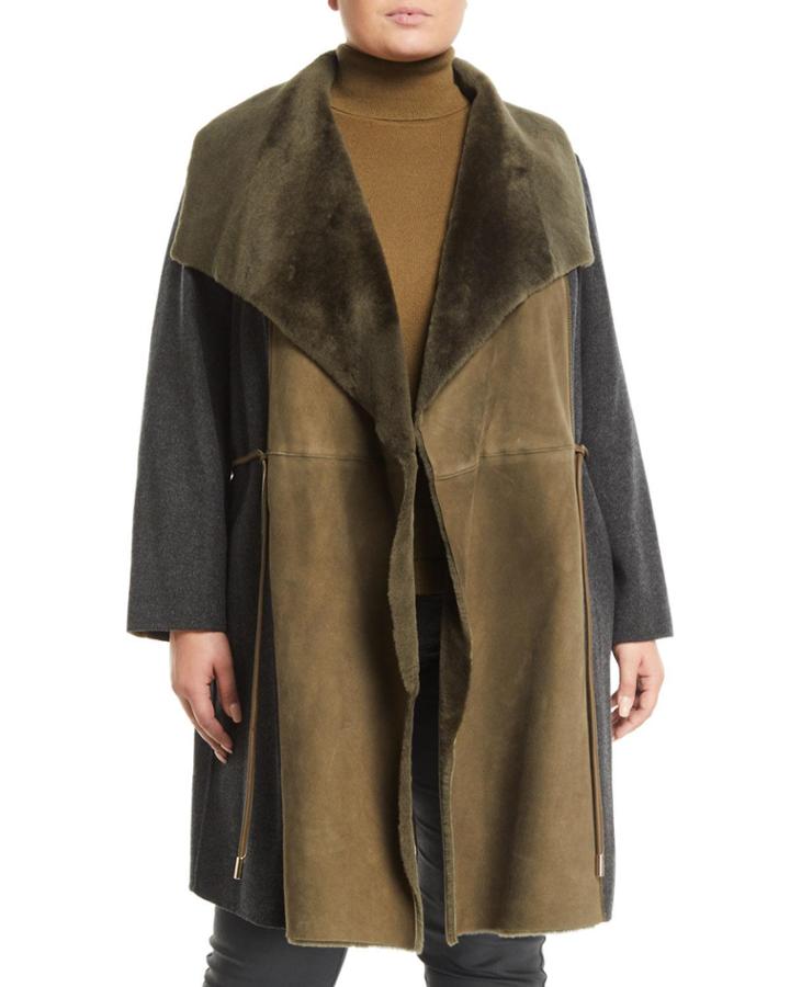 Farah Reversible Wool-cashmere Shearling Combo Coat