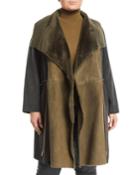 Farah Reversible Wool-cashmere Shearling Combo Coat