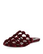 Amelia Studded Caged Flat Velvet