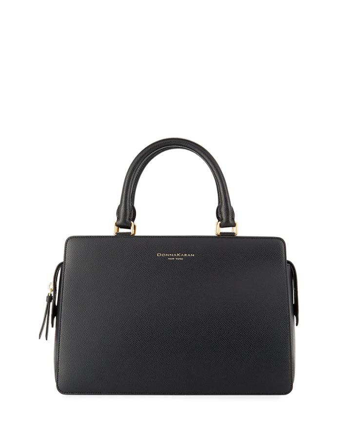 Rina Crosshatched Leather Tote Bag