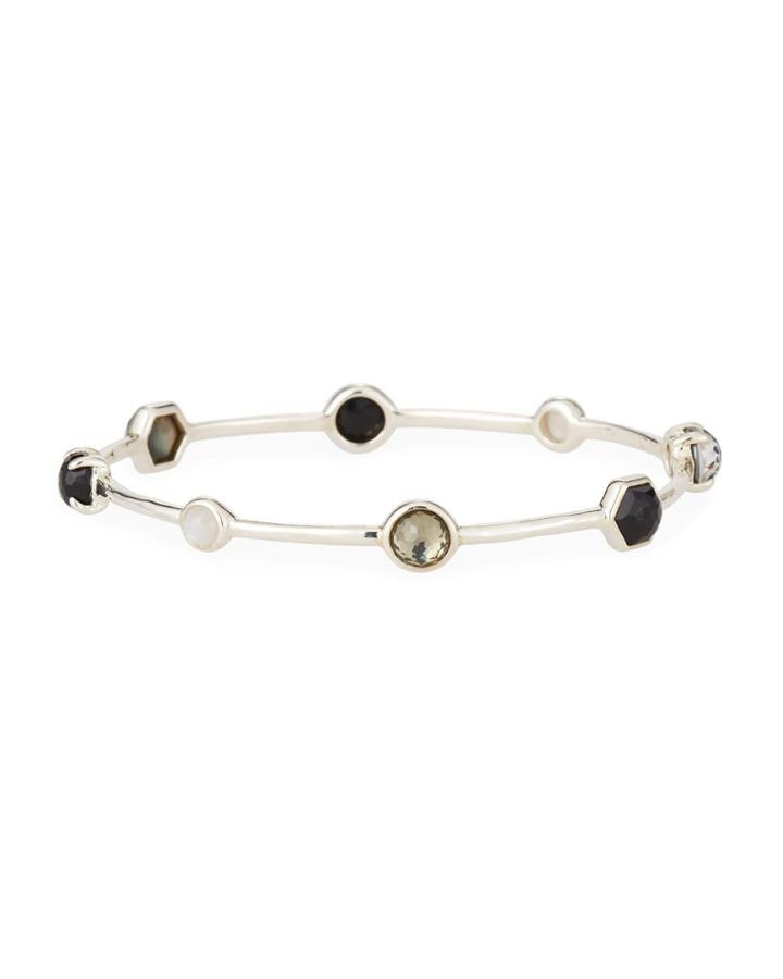 Rock Candy Mixed-stone Bangle, Black Tie