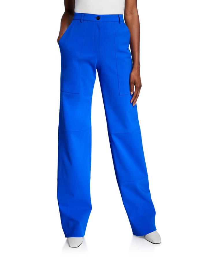 Scuba Knit Straight-leg Pants