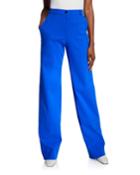 Scuba Knit Straight-leg Pants