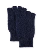 Men's Cashmere Fingerless Knit Gloves