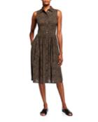 Leopard-print Sleeveless Silk