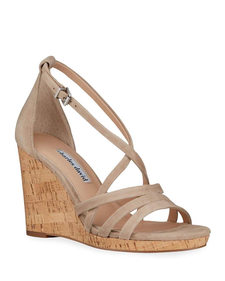 Randee Suede Cork Wedges
