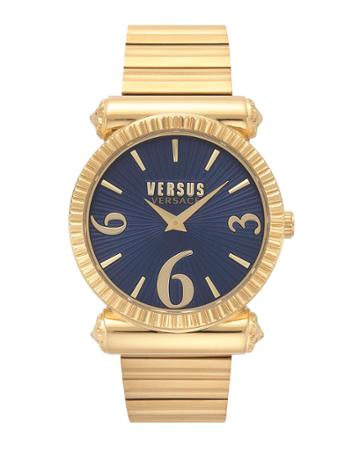 38mm Republique Watch With Bracelet Strap, Gold/blue