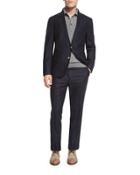 Wide-pinstripe Wool-blend Two-piece