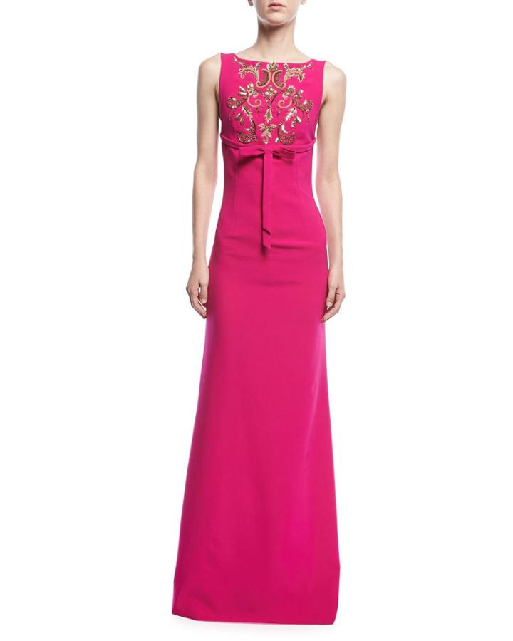 Somerset Embroidered Square-back Gown