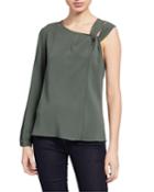 Lewis Knotted Single-sleeve Blouse