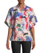 Floral Capelet Blouse