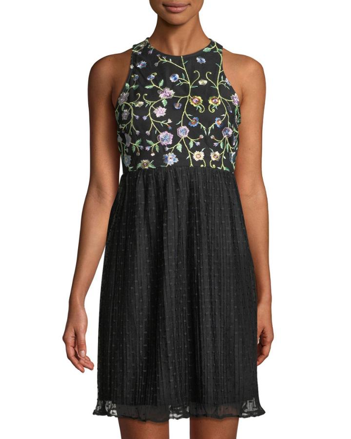 Embroidered Tulle-skirt