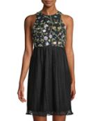 Embroidered Tulle-skirt