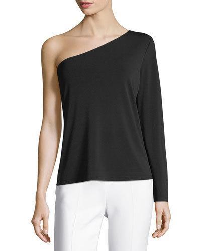One-shoulder Jersey Blouse