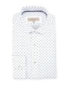 Woven Dot-print Dress