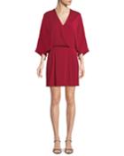 Kimono Faux-wrap Fit-and-flare Dress
