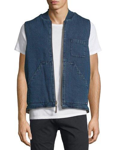 Reversible Southwestern Vest, Indigo