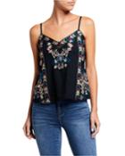 Addison Paisley Embroidered Tank