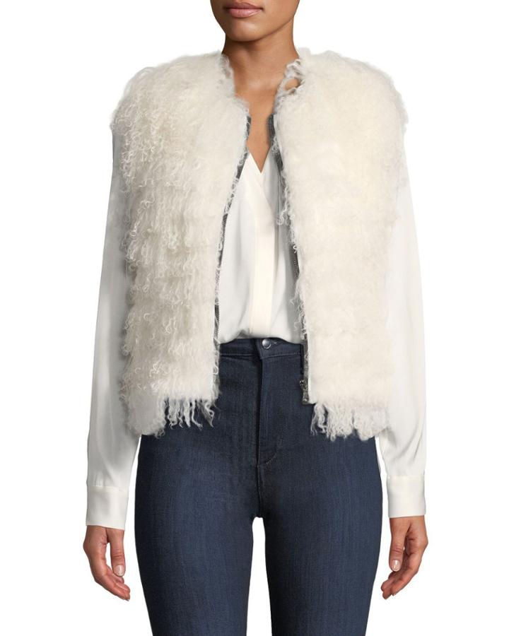 Shaggy Lamb-shearling Vest