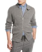 Wool/cashmere Zip-front Cardigan