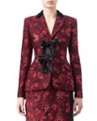 Angela Floral Jacquard Jacket With