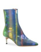 After Party Printed Kitten-heel Ankle Boots