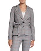Raley Plaid Tie-waist Jacket