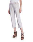 Cropped Pleated Dress Pants