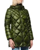 Diamond Quilted Lacquer Puffer Coat