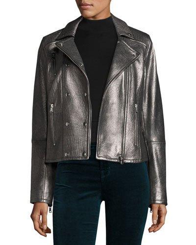 Valo Leather Moto Jacket,