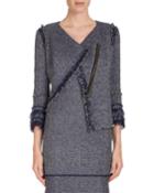 Kirkham 3/4-sleeve Tweed Jacket