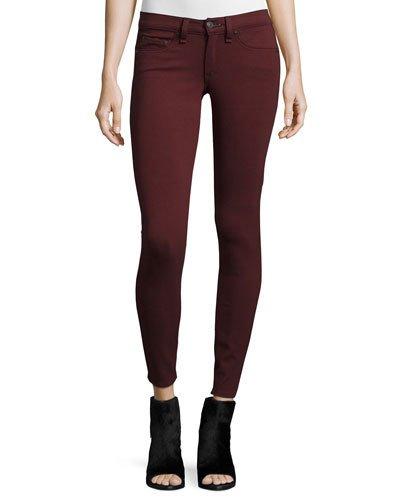 Low-rise Ponte Leggings, Burgundy