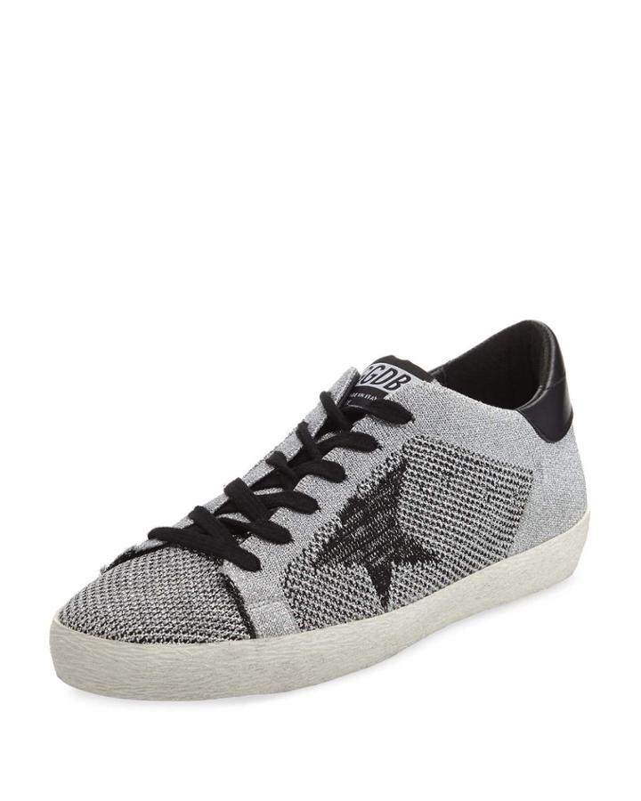 Metallic Knit Low-top