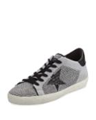 Metallic Knit Low-top
