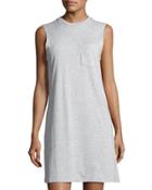 Drifted Jersey Shift Dress, Gray