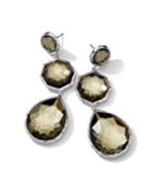 Wonderland Silver Crazy-eight Earrings In Pyrite