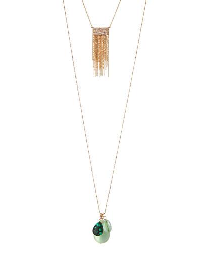 Multilayer Tassel Pendant Necklace, Gold