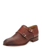 Segovia Woven Calf Oxford, Brown