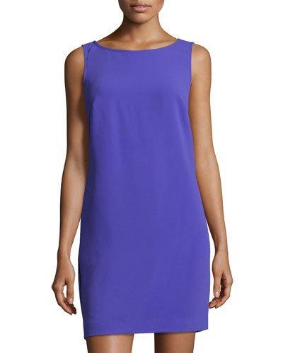 Sol Shift Crepe Dress, Purple
